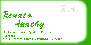 renato apathy business card
