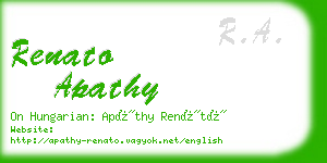 renato apathy business card